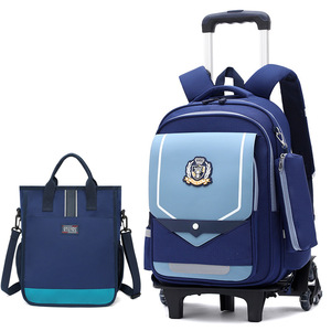 2026 New High Aesthetic Square Waterproof Rolling Backpack, <b>Wheeled</b> <b>Travel</b> Backpack 3PCS Set with Free Tutoring <b>Bag</b> - Product Image 3