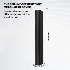 Enceinte <span class=keywords><strong>colonne</strong></span> extérieure étanche en ABS et fibre de verre 8x3 pouces, son <span class=keywords><strong>Hifi</strong></span> avec tweeter de 1 pouce, 270W - Product Image 1