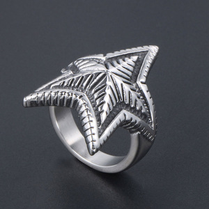 Anillo de Dedo Índice con Estrella Retro Estilo Japonés Coreano, Joyería de Moda para Hombre SA942 - Product Image 2