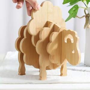 Creative 7 pièces en bois boisson <span class=keywords><strong>humour</strong></span> mouton <span class=keywords><strong>sous</strong></span>-<span class=keywords><strong>verre</strong></span> ensemble mignon animal épissé mouton <span class=keywords><strong>sous</strong></span>-<span class=keywords><strong>verre</strong></span> jouet d'assemblage pour enfants - Product Image 3
