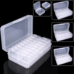 SUNSHING Portable Transparent Plastic Craft Storage Organizer <b>Box</b> Clear Square <b>Small</b> Bead Craft Supply Storage Container - Product Image 4