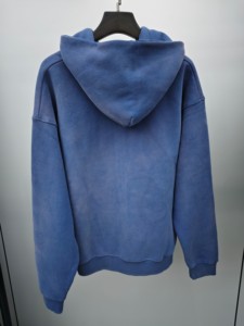 Áo hoodie dáng rộng, tay áo trễ vai, kiểu vintage, có khóa kéo, in logo tùy chỉnh, chất liệu cotton dày dặn, chất lượng cao - Product Image 6