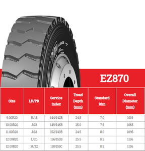 Neumático TBR EZ870 6.50R16 7.00R16 7.50R16 8.25R16 con Patrón de Rueda Motriz para Camión - Product Image 3