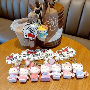 Nouveau porte-clés anime dessin animé, pendentif mignon KT chaton pour <span class=keywords><strong>sac</strong></span>, accessoires de porte-clés de voiture, petits cadeaux en gros - Product Image 4