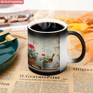 Taza de Cerámica de 11 oz, Negra Esmerilada, Sensible al Calor, Personalizable con Arte, Taza para Regalo - Product Image 5