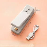 Sellador Magnético 2 en 1 Mini, Cortador y Abridor de Bolsas, Máquina Portátil para Sellar Alimentos y Snacks, Sellador de Bolsas Recargable para Cocina
