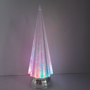 Merry Christmas Decoration Gifts Crystal Crafts Clear Acrylic Christmas <b>Tree</b> With <b>Led</b> <b>Lights</b> Ornaments - Product Image 3