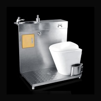 Toilettes en acier inoxydable pour camping-car, bateau, toilettes portables avec bassin