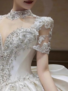 S1362R 2025 Nuevo Patrón de Encaje Real, Vestido de un Solo Hombro, Lujoso, de Alta Calidad, Textura de Princesa, Estilo de Ensueño, Superventas - Product Image 3