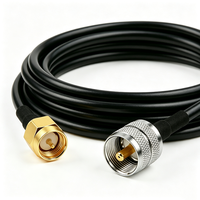 Kabel Koaksial SMA Male ke UHF Male PL259 RG58 50 Ohm Pigtail Jumper untuk Ekstensi Antena Radio Ham CB OEM