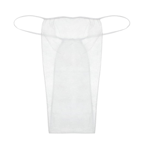 Slip monouso bianco <span class=keywords><strong>con</strong></span> <span class=keywords><strong>elastico</strong></span> in vita per spa e massaggi da donna - Product Image 1