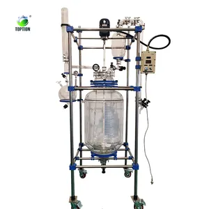 Reactor de vidrio recubierto con circulador de calefacción y refrigeración, para laboratorio químico, 200L, gran volumen