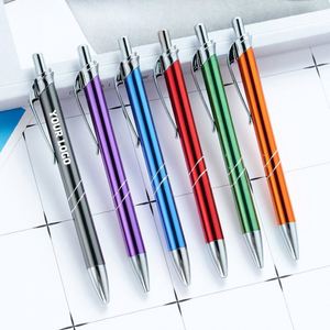 Bolígrafo Metálico de Empuje, Regalo Publicitario para Hoteles, Personalizable, Ecológico, con Cuerpo de Aluminio e Impresión de Logotipo - Product Image 1
