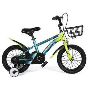 Bicicleta azul para crianças, melhor bicicleta chinesa com estrutura em aço carbono de 12'' 14'' 16'' 18'' para crianças de 4 6 8 10 anos
