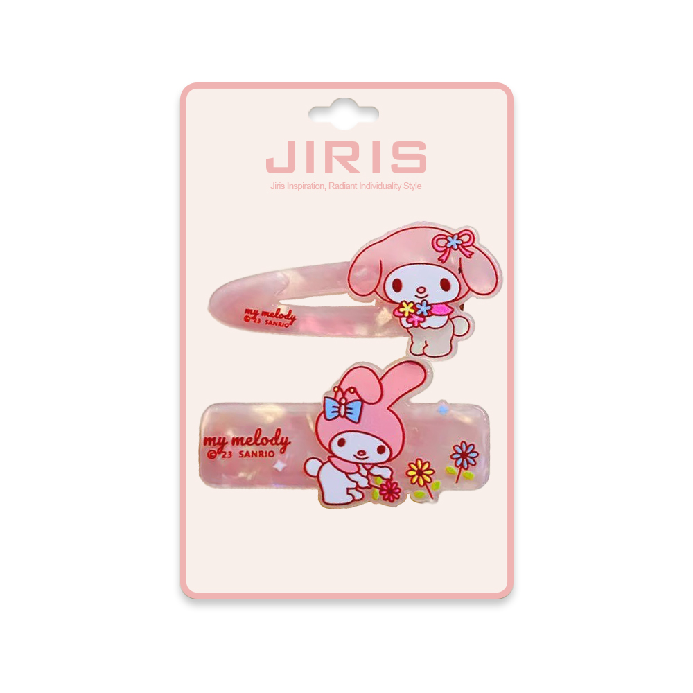 JIRIS новый дизайн корейский стиль милые Мультяшные Sanrio акриловые заколки для волос набор милых волос оптом для девочек