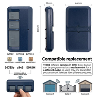 Télécommande de garage 433,92 MHz compatible avec les ouvre-portes 4335E 94335E 4335EML 84335EML C943 C945 E940 E945M