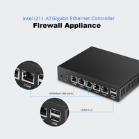 HLY Firewall-Mini PC en tel, Ordenador de 4 núcleos J1900, pfsense, 4 GB de Ram, 30G, SSD, Mini PC, 4 puertos Lan Gigabit, enrutador