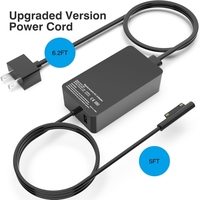 Chargeur d'ordinateur portable en gros 15V 4A 65W pour Microsoft Surface Pro 11, 10, 9, 8, 7+, 7, 6, 5, X, pour Windows Surface Laptop 7, 6, 5, 4, 3, 2, 1