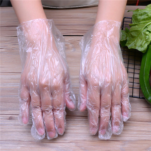 ถุงมือใช้แล้วทิ้งในครัวเรือน, ถุงมือพลาสติกใสแบบห้านิ้วสำหรับทำความสะอาด, ถุงมือย้อมผมสำหรับร้านทำผมขายส่ง - Product Image 2