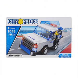 Vehículo todoterreno de la policía de la ciudad, juego de bloques de construcción de 107 piezas para niños de 6 años en adelante - Product Image 3