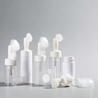 Botol Busa Mousse Bertekanan Portabel 100ml Botol Plastik PET Putih 50ml 120ml Busa Pembersih Wajah