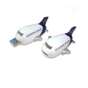 Aiaude OEM Custom Logo Airplane Shape Memoria USB 2.0 Memory Flashdrive Stick Pendrive USB Flash Drive Logo