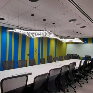 OEM 4000K Hình Dạng Sóng Tùy Chỉnh Treo Trực Tiếp Phát Ra Ánh Sáng Mặt Dây Chuyền <span class=keywords><strong>LED</strong></span> Tuyến Tính Với DALI Có Thể Điều Chỉnh Độ Sáng Với Bộ Khuếch Tán Có Thể Xoay - Product Image 2