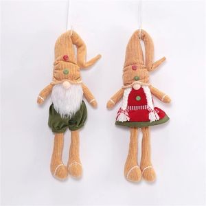 Juego de 2 gnomos decorativos para manijas de puerta con camisa a cuadros y sombrero de paja para decoración festiva navideña - Product Image 2