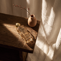 Vente en gros de flacons de parfum en verre transparent de 30, 50 et 100 ml avec vaporisateur haut de gamme, possibilité de personnalisation