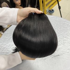 Extensions de cheveux humains vierges brésiliens naturels, lisses et raides, double épaisseur, cuticules alignées - Product Image 2