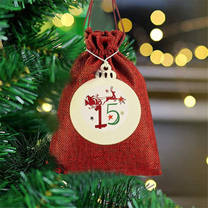 Calendrier <span class=keywords><strong>de</strong></span> l'Avent <span class=keywords><strong>de</strong></span> Noël à suspendre en <span class=keywords><strong>toile</strong></span> <span class=keywords><strong>de</strong></span> <span class=keywords><strong>jute</strong></span>, 24 jours, pochettes <span class=keywords><strong>de</strong></span> compte à rebours pour la décoration <span class=keywords><strong>de</strong></span> Noël à la maison, au bureau ou pour les fêtes - Product Image 4