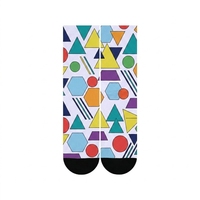 Personnalisé 360 °   Chaussettes de sport imprimées sur toute la surface, chaussettes athlétiques avec logo personnalisé, vente en gros