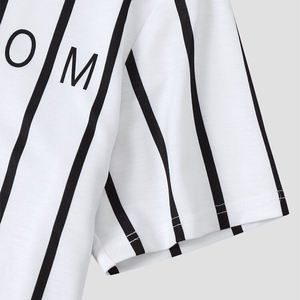 Camiseta de manga corta con cuello redondo de algodón 100% de alta calidad para hombre, patrón de letras, transpirable, secado rápido, tela de punto de talla grande - Product Image 4