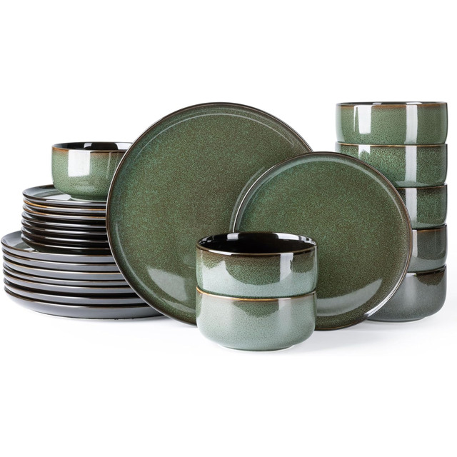 Customized Ceramic Stoneware Creative Glazed Tone Tableware Dinnerware Set Home Restaurant Used Wholesale