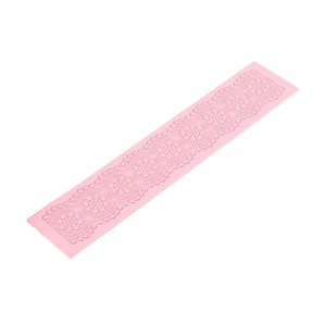 Pink Rectangle Silicone Fondant Mold Lace Flower Baking Tool Wedding Cake Decorating Supplies - Product Image 1