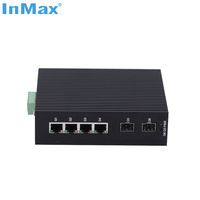 InMax Fabricant 6 ports (4 ports RJ45 + 2 Cage Sfp) Commutateur réseau 10/100/1000M Commutateur Gigabit Hub Couche 2