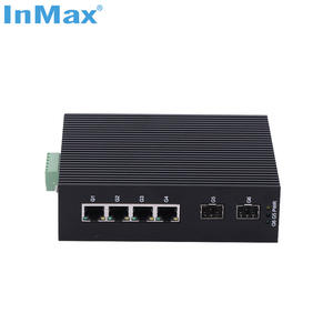 InMax Fabricant 6 ports (4 ports RJ45 + <span class=keywords><strong>2</strong></span> Cage Sfp) Commutateur réseau 10/100/1000M Commutateur Gigabit Hub Couche <span class=keywords><strong>2</strong></span> - Product Image 2