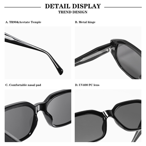 Gafas de Sol de Acetato con Marco TR UV400 de Alta Calidad, Logotipo Personalizado de Fábrica, Gafas de Sol Polarizadas de Acetato UV400 de Diseño de Lujo al por Mayor - Product Image 6