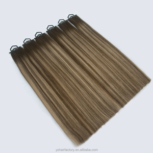 New Arrival <b>Micro</b> <b>Bead</b> Butterfly Weft Human <b>Hair</b> <b>Extension</b> Remy 100 Double Drawn European <b>Hair</b> Invisible Butterfly Genius Wefts - Product Image 3