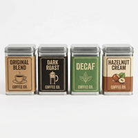 Boîte en étain de luxe personnalisée, impression offset CMYK, emballage métallique hermétique pour le stockage de grains de café, d'épices et de thé