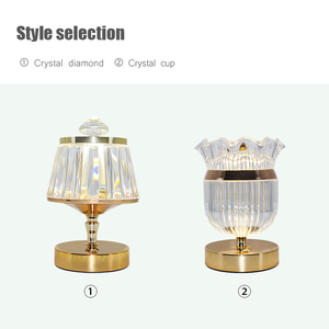 Wiederauf ladbare LED Luxus wiederauf lad bares Design mit Touch Control Elegante Crystal Touch Tisch lampe