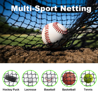 Cage de frappe de baseball portable avec porte amovible pour l'entraînement individuel en extérieur