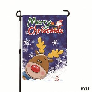 Bandera de Jardín de Poliéster con Impresión Digital a Doble Cara con Diseño de Copo de Nieve y Feliz Navidad, Tamaño Personalizado, para Exteriores, Invierno, Festividades - Product Image 6