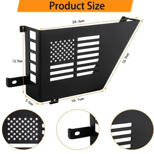 กล่องเก็บของประตูหน้าอะลูมิเนียม 1 คู่ เหมาะสำหรับกล่องเก็บของที่ประตู - Product Image 6
