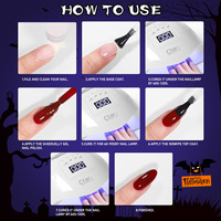 Nouveau Kit de Vernis Gel UV Effet Bouteille de Lait 6 Couleurs pour Halloween – Teintes Tendances Populaires, Gel LED Soak Off pour Manucure Professionnelle en Salon