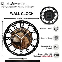 Horloge murale circulaire en fer de 25 cm au design minimaliste, décoration moderne