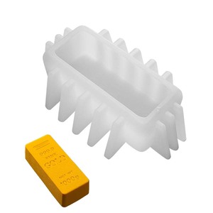 AKOKO Moule en silicone 3D rectangulaire pour gâteau mousse barre d'or, grand moule à pâtisserie créatif en forme de brique d'or, pour pâtisserie française tendance - Product Image 2