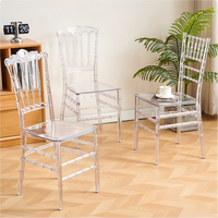 Chaise Chiavari en Acrylique Transparent Empilable pour Banquets, Mariages, Hôtels et Événements – Modèle Phoenix Napoléon – Vente en Gros Populaire