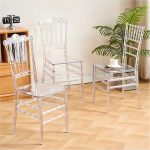 Chaise Chiavari en Acrylique Transparent Empilable pour Banquets, Mariages, Hôtels et Événements – Modèle Phoenix Napoléon – Vente en Gros Populaire - Product Image 1
