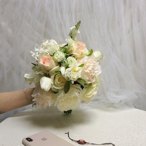 Ramos de papel de regalo de flores personalizados de fábrica MSFAME, ramo de novia de flores de <span class=keywords><strong>Lego</strong></span> de felpa - Product Image 6